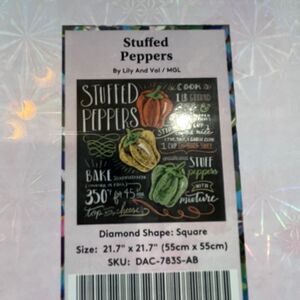 Stuffed Peppers Diamond Art Club diamond painting kit!